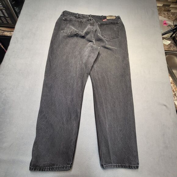 Wrangler Jeans Mens 38x31 Black Relaxed Fit Denim Straight Leg Distressed - Picture 7 of 8
